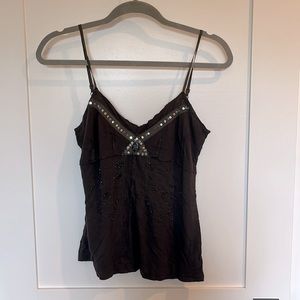 Da-Nang brown tank with beading